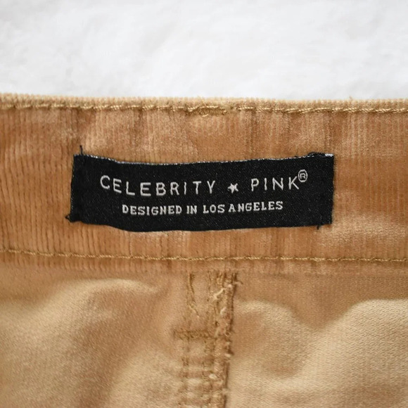 Boho Corduroy Button Front Skirt Mini Sz 29 Camel Retro 70s Cowgirl Western - Picture 11 of 13